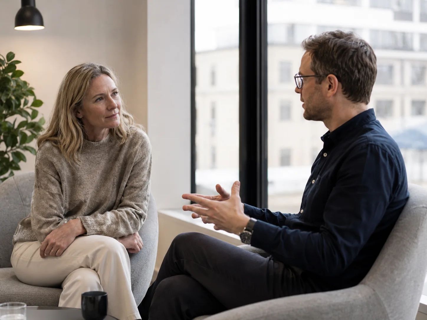 Ett samtal mellan två personer